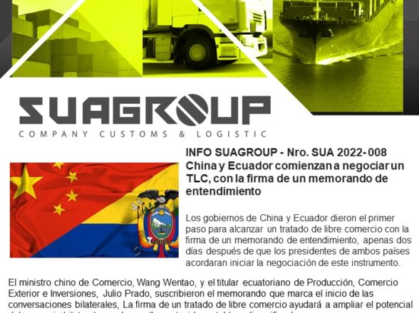 INFO SUAGROUP – Nro. SUA 2022- 008 China y Ecuador comienzan a negociar