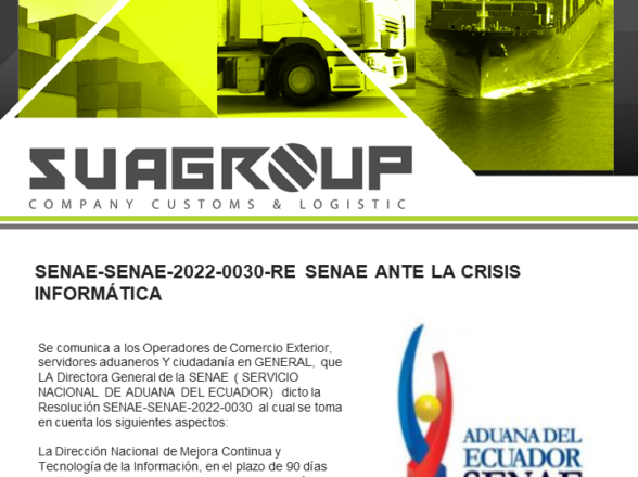 INFO SUA SENAE-SENAE-2022-0030-RE SENAE ANTE LA CRISIS INFORMÁTICA