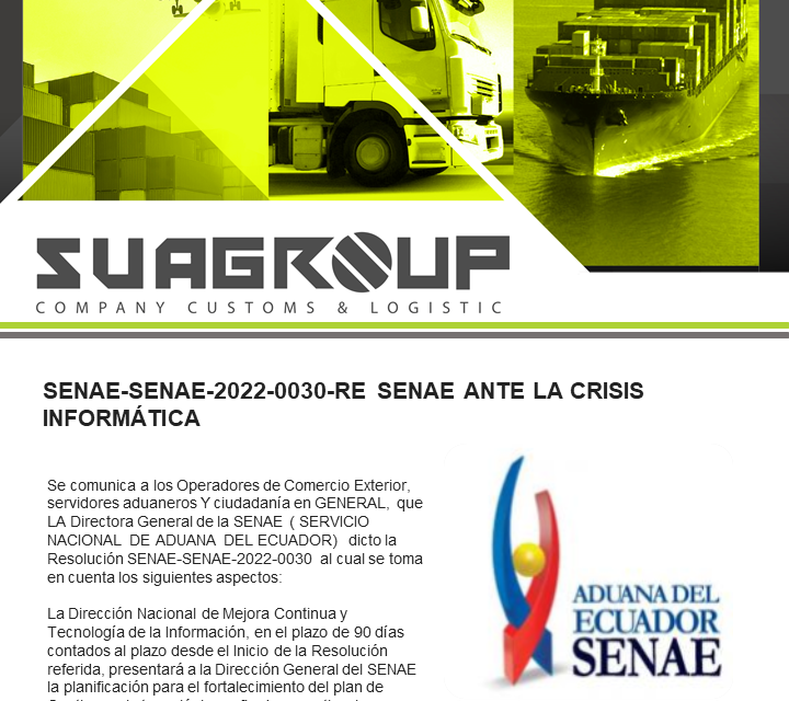 INFO SUA SENAE-SENAE-2022-0030-RE SENAE ANTE LA CRISIS INFORMÁTICA