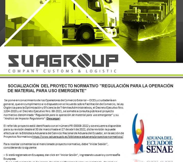 SOCIALIZACIÓN DEL PROYECTO NORMATIVO «REGULACIÓN PARA LA OPERACIÓN DE MATERIAL PARA USO EMERGENTE»