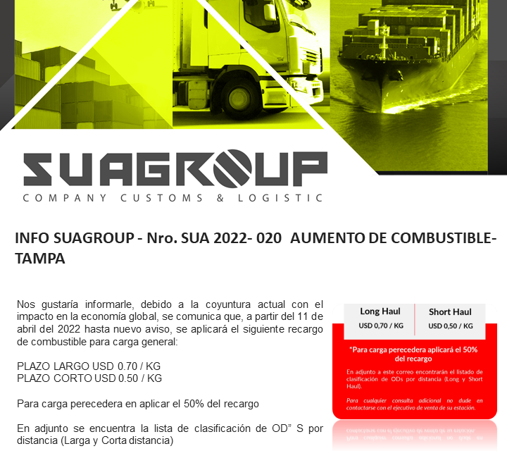 INFO SUAGROUP  AUMENTO DE COMBUSTIBLE-TAMPA￼