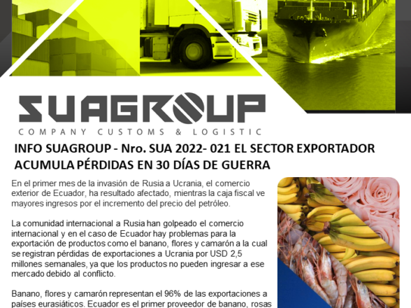 EL SECTOR EXPORTADOR ACUMULA PÉRDIDAS EN 30 DÍAS DE GUERRA