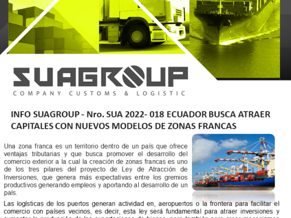 ECUADOR BUSCA ATRAER CAPITALES CON NUEVOS MODELOS DE ZONAS FRANCAS