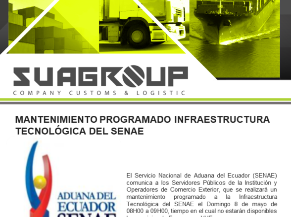 MANTENIMIENTO PROGRAMADO INFRAESTRUCTURA TECNOLÓGICA DEL SENAE