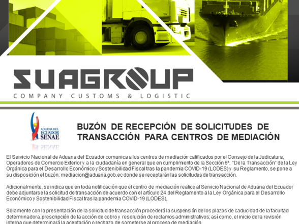 BUZÓN DE RECEPCIÓN DE SOLICITUDES DE TRANSACCIÓN PARA CENTROS DE MEDIACIÓN