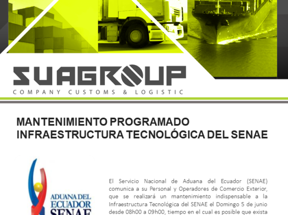 MANTENIMIENTO PROGRAMADO INFRAESTRUCTURA TECNOLÓGICA DEL SENAE